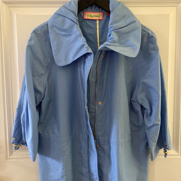 Lilly & Van Anorak Jacket With Bungee Detail/Blue/Medium/NEW/NEVER WORN! - Picture 3 of 5